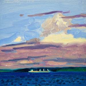 Clearing Storm and Container Ship, Image 1.