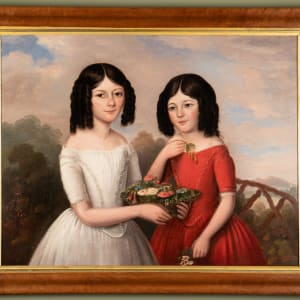 Two Young Girls by Artist Unknown 