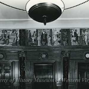Hotel Roanoke: The Lobby Mural by Hugo Ohlms  Image: Historic Photograph