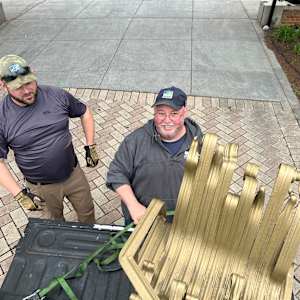 Mind Started Rambling by Dylan Collins  Image: What would we do without the Parks and Recreation team? Here they help to move Dylan Collins' Mind Started Rambling.