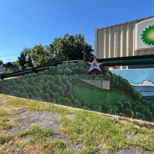 611 Train Mural by Andrew Williams 