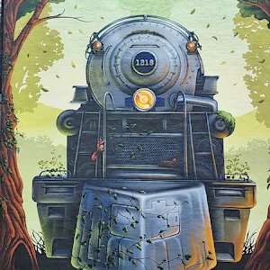 1218 Train Mural by Jon Murrill