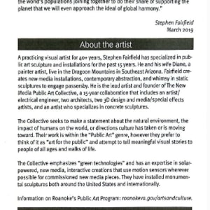 Global Harmony by Stephen Fairfield  Image: Dedication Pamphlet