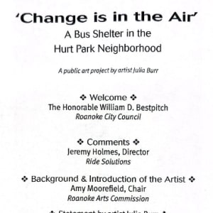 Change is in the Air by Julia C. Burr  Image: Dedication Pamphlet