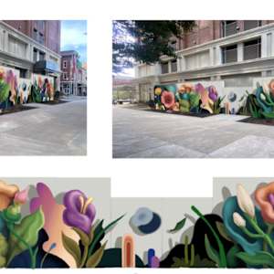 Pearl Fu Plaza Mural (Untitled) by Wingchow (Christina Wing Chow)