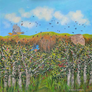 Apple Orchard with Birds by Maud Guilfoyle, Image 1.