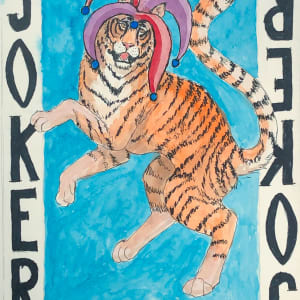 African Cats Playing Cards: Tiger Joker