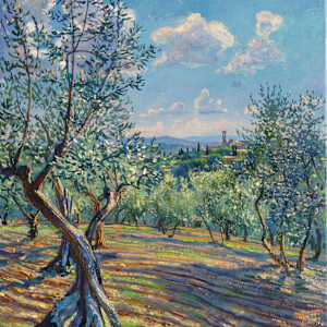 La Romola Through The Olives by Anthony Holdsworth