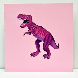 Big Rex - Pink on Baby Pink by Colleen Critcher