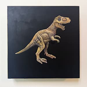 Gold Rex on Black (Looking Right) by Colleen Critcher