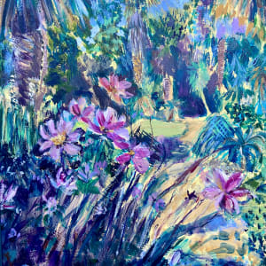 Pink flowers arising like your smile by Angie Porter