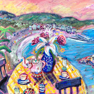 Circus Elephants for Tea at Lyme Bay by Angie Porter, Image 1.