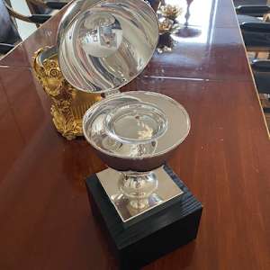 Impressive, Brazilian Silver-Plated Caviar Dome by St James, Image 1.