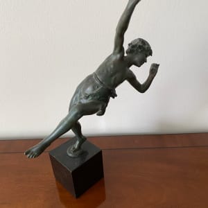 French Bronze of a Dancer on Black Marble Plenth