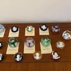 Collection of 21 Baccarat Sulphides Paperweights