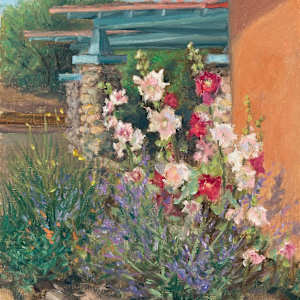 Neighborhood Hollyhocks by Deanne Kroll