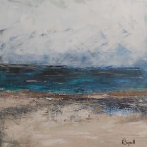 Oil and Cold Wax Beach by Kathleen Bignell