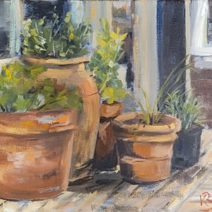 Potted Herbs by Kathleen Bignell