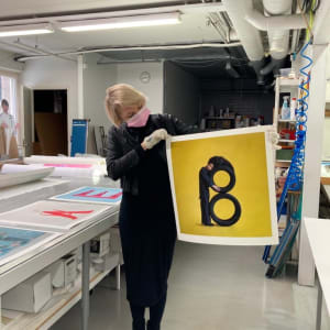 Synesthetic Letters: B by Dasha Pears  Image: Dasha Pears with printed artwork