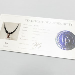 Pearls by Dasha Pears  Image: Certificate of authenticity