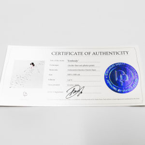 Embody by Dasha Pears  Image: Certificate of Authenticity