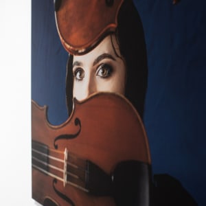 Vocalise For Violin – Rachmaninoff by Dasha Pears  Image: Printed artwork close-up (paper texture)