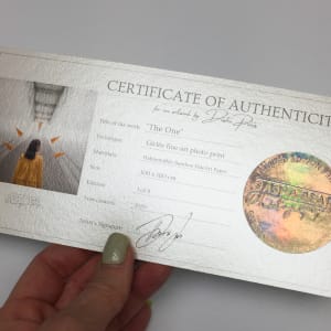 The One by Dasha Pears  Image: Certificate of authenticity
