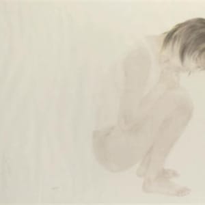 Girl Crouching by Xu Hualing