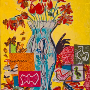Flowers In A Vase by Kym Cooper by Kym Debra Cooper