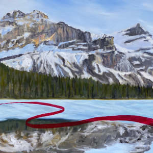 Red Line Emerald Lake in Yoho National Park by Terrill Welch