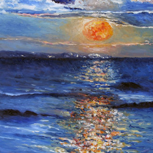Christmas Day Full Moonrise 2015 by Terrill Welch