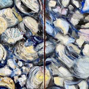 Butter Clamshells Near Shore I Study by Terrill Welch 