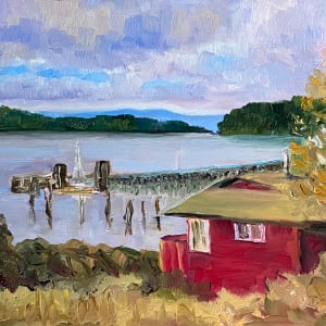 Red Cabin in Miners Bay by Terrill Welch