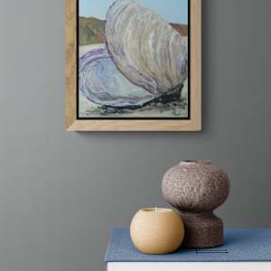 Clamshell in the Rain Midday by Terrill Welch 