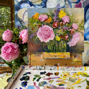 Early Flowers with Peonies by Terrill Welch 
