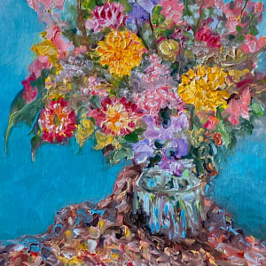 Hot Flowers with Turquoise by Terrill Welch, Image 1.