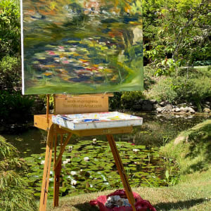 Pond in Japanese Memorial Garden by Terrill Welch 