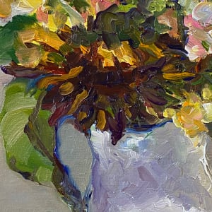 Dark Sunflowers and Company by Terrill Welch 