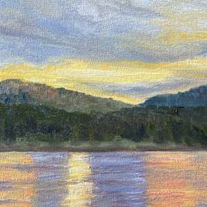 Twilight in Active Pass by Terrill Welch 