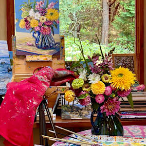 Early September Garden Flowers by Terrill Welch 