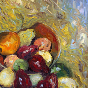 Tumbling Red Pears by Terrill Welch 