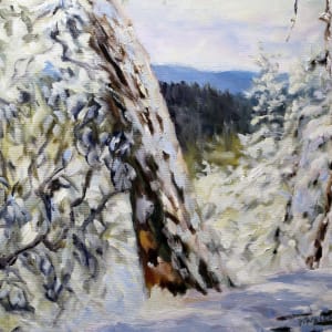 Winter with the Old Fir on the Ridge by Terrill Welch  
