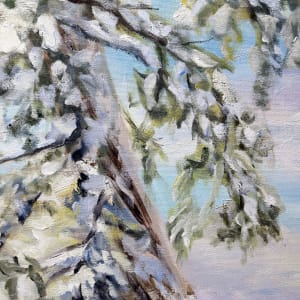 Winter with the Old Fir on the Ridge by Terrill Welch  