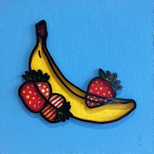 Strawberry Banana by Amanda Elaine Sadowski (Elaine Stephenson Art & Design, LLC)