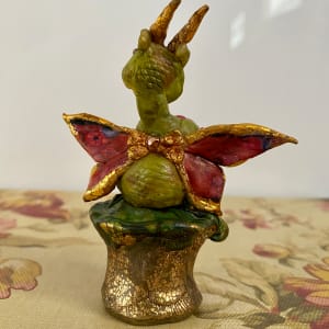 Summer Hatchling Baby Dragon Figurine by Marie Young 
