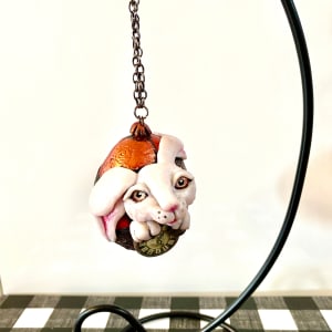 White Rabbit Ornament by Marie Young 