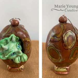 Custom Dinosaur Ornament by Marie Young