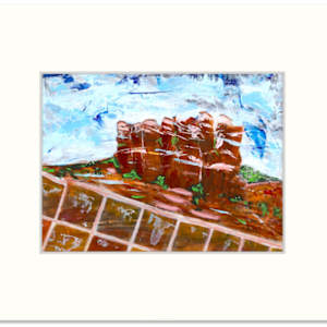 Imagining Sedona: Courthouse Butte by Mary Rush  Image: Imagining Sedona: Courthouse Butte - 9 x 12 inches, Acrylic on Paper (Includes Mat 15 x 18 inches)