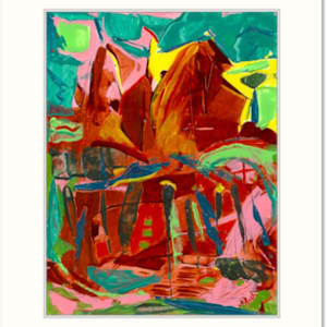 City Under the Mountain by Mary Rush  Image: City Under the Mountain
Acrylic on Paper
Artwork: 8.5 x 11 inches
Mat: 11 x 14 inches