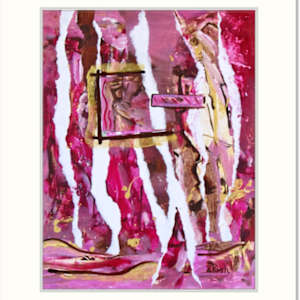 The Queen and the Handmaiden Come to an Agreement by Mary Rush  Image: Matted to 14 x 11 inches